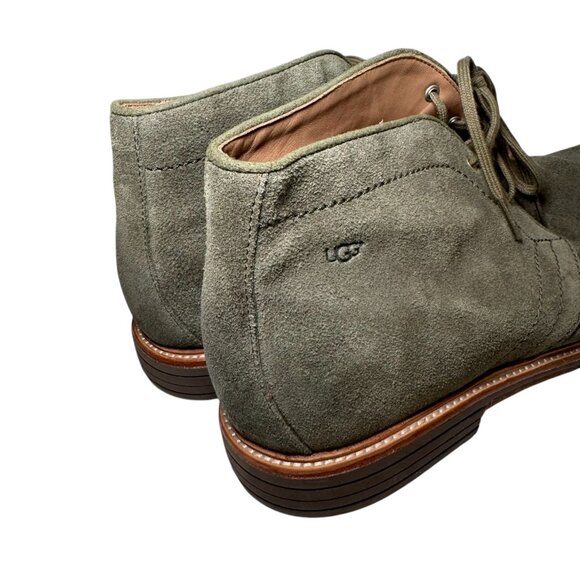 UGG Leighton Chukka Desert Boots Olive Green Waterproof Suede size 11.5 US - Picture 5 of 8